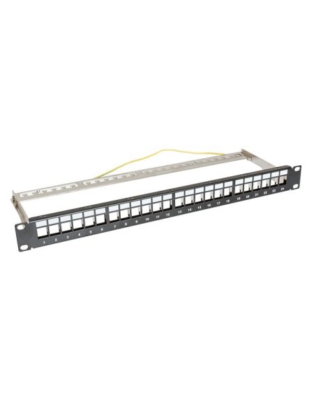 CAT6A FTP 24 port Patch Panel Shielded <br> <span class='text-color-warm'>سيتوفر قريباً</span>