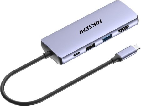 HS-HUB-DS8 Fast Charge, HDMI, SD, USB3.0*3 USB2.0 <br> <span class='text-color-warm'>سيتوفر قريباً</span>